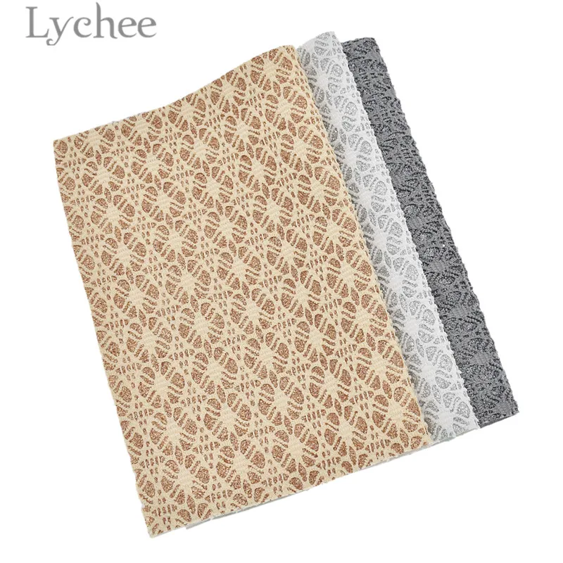 Lychee 21x29cm A4 Glitter Lace Mesh PU Leather Fabric High Quality Synthetic Leather DIY Material For Handbag Garments
Lychee 21x29cm A4 Glitter Lace Mesh PU Leather Fabric High Quality Synthetic Leather DIY Material For Handbag Garments