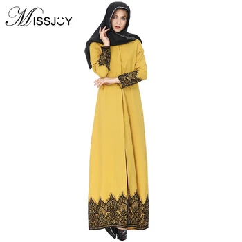 MISSJOY Fashion Lace Muslim Islamic abayas for women Cardigan Robe turkish Ramadan 2018 Autumn turn-down collar maxi dresses
MISSJOY Fashion Lace Muslim Islamic abayas for women Cardigan Robe turkish Ramadan 2018 Autumn turn-down collar maxi dresses