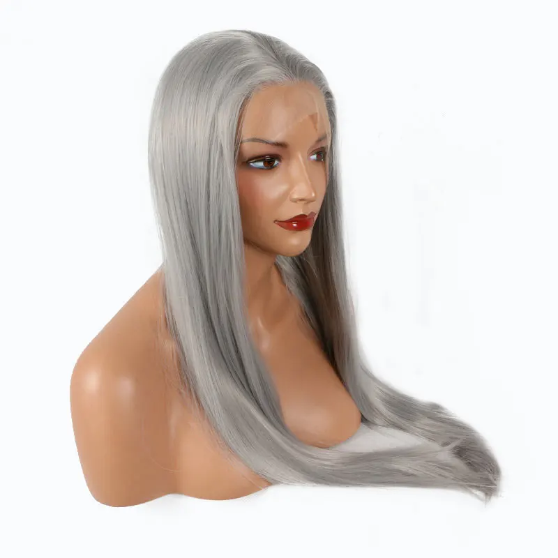 Bombshell Hairstyles Long Silver Grey Hair Synthetic Lace Front Wig Straight Heat Resistant Fiber Natural Hairline For Women
Bombshell Hairstyles Long Silver Grey Hair Synthetic Lace Front Wig Straight Heat Resistant Fiber Natural Hairline For Women