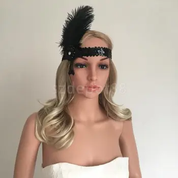 Vintage Woman Lady Elastic Feather Headband 20s Gatsby Rhinestone Forehead Hairband Fascinator Hair Accessories
Vintage Woman Lady Elastic Feather Headband 20s Gatsby Rhinestone Forehead Hairband Fascinator Hair Accessories