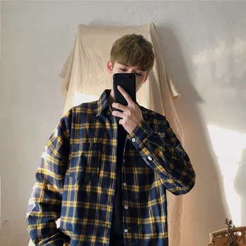 2018 New Men's Fashion Long-sleeved Classic Style Hawaiian Plaid Slim Shirt Casual Black/Yellow Clothes French Cuff Shirts M-XL
2018 New Men's Fashion Long-sleeved Classic Style Hawaiian Plaid Slim Shirt Casual Black/Yellow Clothes French Cuff Shirts M-XL