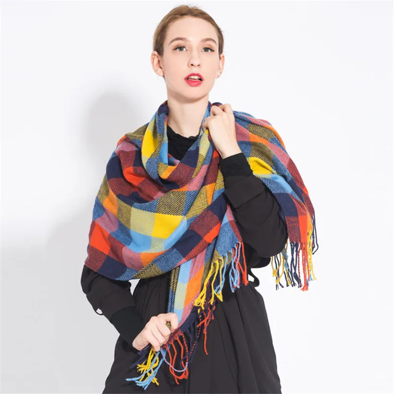 TieSet Luxury Brand 2017 Winter Scarf Women Acrylic Scarves Thicken Warm Colorful Plaid Shawl Scarf Pashmina Tassels S-78
TieSet Luxury Brand 2017 Winter Scarf Women Acrylic Scarves Thicken Warm Colorful Plaid Shawl Scarf Pashmina Tassels S-78