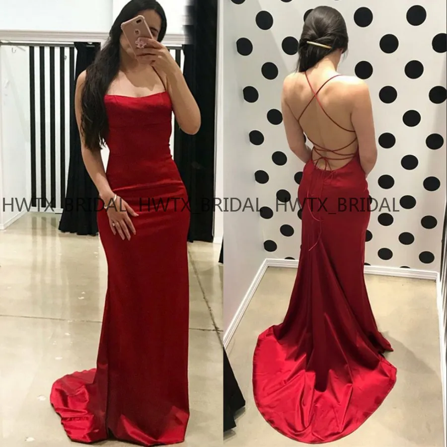Red Sexy Mermaid Evening Dress With Criss-Cross Straps Sleeveless Satin Long Women Formal Party Evening Gown Robe de soiree
Red Sexy Mermaid Evening Dress With Criss-Cross Straps Sleeveless Satin Long Women Formal Party Evening Gown Robe de soiree