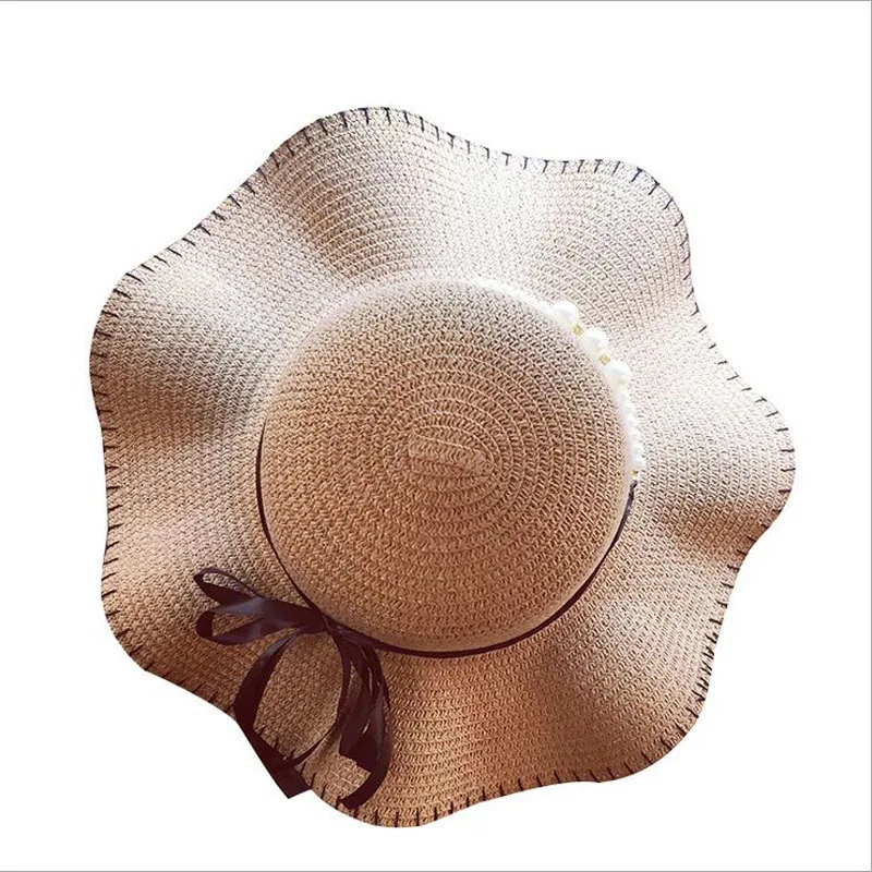 Summer Straw Hat Women Big Wide Brim Beach Hat Sun Pearl Visor Summer New Seaside Sunscreen Floppy Chapeau
Summer Straw Hat Women Big Wide Brim Beach Hat Sun Pearl Visor Summer New Seaside Sunscreen Floppy Chapeau