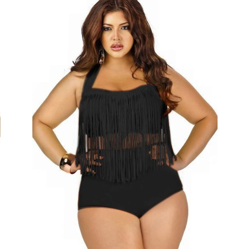 2017 Plus Size Women Swimwear Hot! Ladies Tassel Bathsuit with Tie at Neck Beach Swimsuit High Waist Push Up Bathing Suit
2017 Plus Size Women Swimwear Hot! Ladies Tassel Bathsuit with Tie at Neck Beach Swimsuit High Waist Push Up Bathing Suit