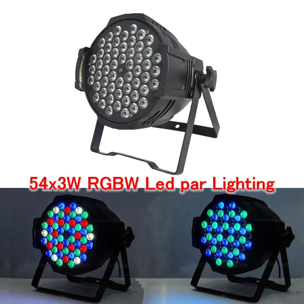 54x3W RGBW colors Led Stage par64 Light High Power Led Par Lights DMX512 Master Slave DJ Disco Equipments Professional Lighting
54x3W RGBW colors Led Stage par64 Light High Power Led Par Lights DMX512 Master Slave DJ Disco Equipments Professional Lighting