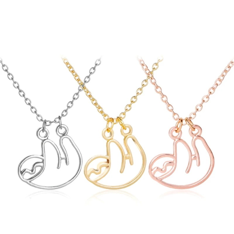 3 Colors Hollow Design Sloth Necklace Tiny animal Pendant Sloths Jewelry Cute Animal Charm Necklace Animal Necklace
3 Colors Hollow Design Sloth Necklace Tiny animal Pendant Sloths Jewelry Cute Animal Charm Necklace Animal Necklace