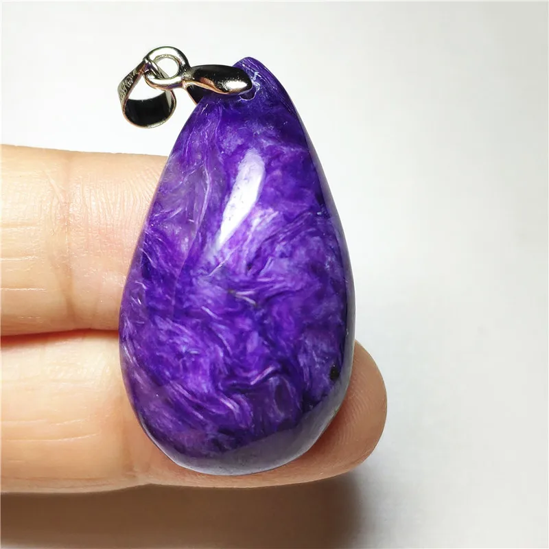 Natural Purple Charoite Necklace Pendant (4)