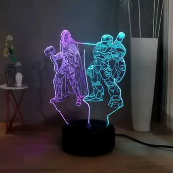 USB Mixed Dual Multicolor 3D Illusion Lamp Thor Iron Man Creative Kids Room Decor Marvel Figures LED Bedside Night Light avenger
USB Mixed Dual Multicolor 3D Illusion Lamp Thor Iron Man Creative Kids Room Decor Marvel Figures LED Bedside Night Light avenger
