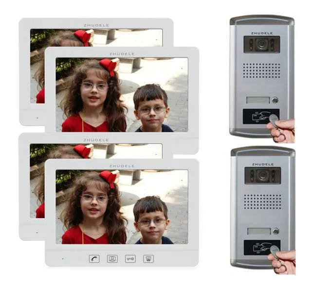 ZHUDELE Inercom System For 2 Doors,4X10.1" Video Door Phone Monitor+Waterproof Explosion-proof Camera,Extra CCTV Camera ID Card
ZHUDELE Inercom System For 2 Doors,4X10.1" Video Door Phone Monitor+Waterproof Explosion-proof Camera,Extra CCTV Camera ID Card