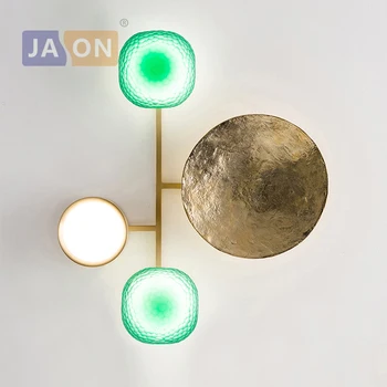 LED Postmodern Copper Glass Golden Green LED Lamp LED Light Wall lamp Wall Light Wall Sconce For Bedroom Corridor 
LED Postmodern Copper Glass Golden Green LED Lamp LED Light Wall lamp Wall Light Wall Sconce For Bedroom Corridor