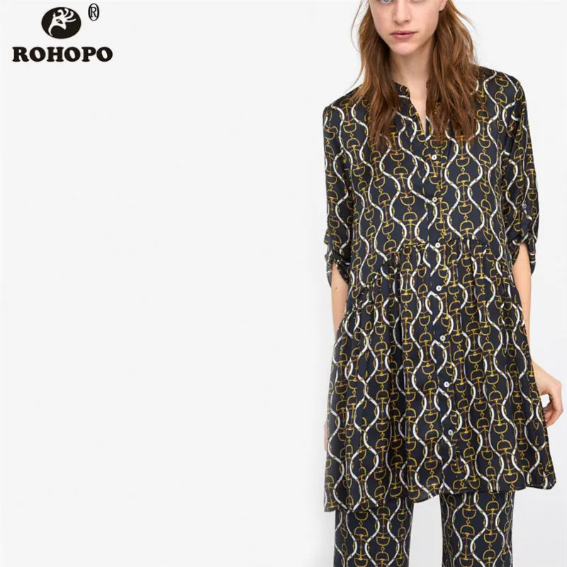 ROHOPO Vintage Long Sleeve Metal Dress Autumn Straight Pleated Patchaork Mini Loose Dress Single Breast Buttons Vestido #OYK8782
ROHOPO Vintage Long Sleeve Metal Dress Autumn Straight Pleated Patchaork Mini Loose Dress Single Breast Buttons Vestido #OYK8782