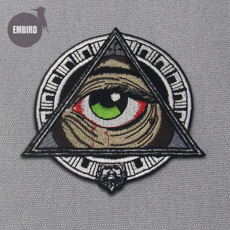 

Embird patches Embroidered patches to sew on Mayan Geometric Patterns Eye ceo-friendly 3D embroidery appliques for clothes patch