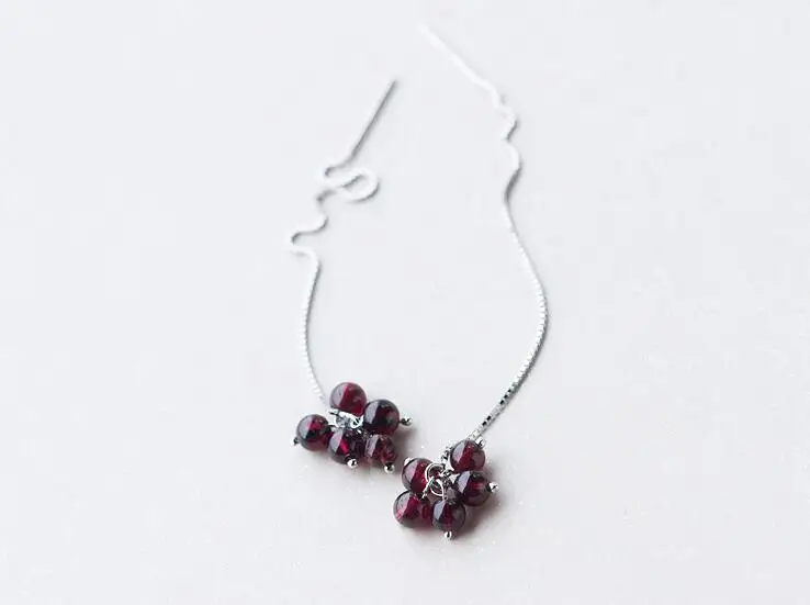 1pair new Real. 925 STERLING SILVER Jewelry RED Garnet threader Earrings dangle long jewelry pull through GTLE1130
1pair new Real. 925 STERLING SILVER Jewelry RED Garnet threader Earrings dangle long jewelry pull through GTLE1130