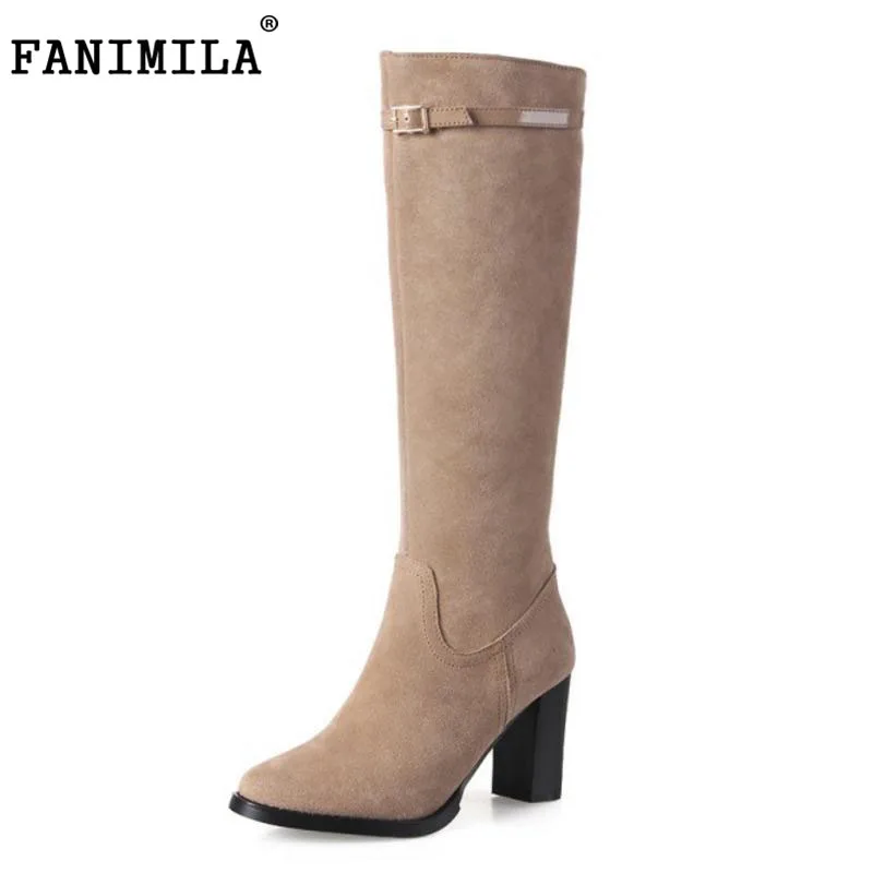 FANIMILA Women Genuine Leather Thick High Heel Knee High Winter Boots For Women Zipper Buckle Strap Warm Fur Botas Size 34-39
FANIMILA Women Genuine Leather Thick High Heel Knee High Winter Boots For Women Zipper Buckle Strap Warm Fur Botas Size 34-39