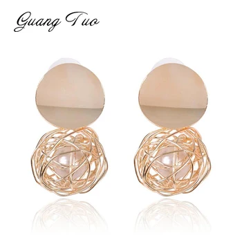 New Fashion Statement Earrings Pearl & Ball Geometric Earrings For Women Hanging Dangle Earing Drop Earrings Jewelry Gold Color
New Fashion Statement Earrings Pearl & Ball Geometric Earrings For Women Hanging Dangle Earing Drop Earrings Jewelry Gold Color