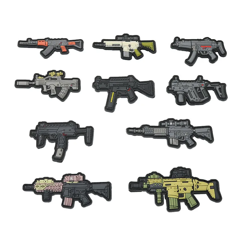 Weapon Shaped PVC Tactical Morale Fastener Hook Patch Army Rubber Patch Badges for Clothes Bag Backpack Jacket Direct Shipping
Weapon Shaped PVC Tactical Morale Fastener Hook Patch Army Rubber Patch Badges for Clothes Bag Backpack Jacket Direct Shipping