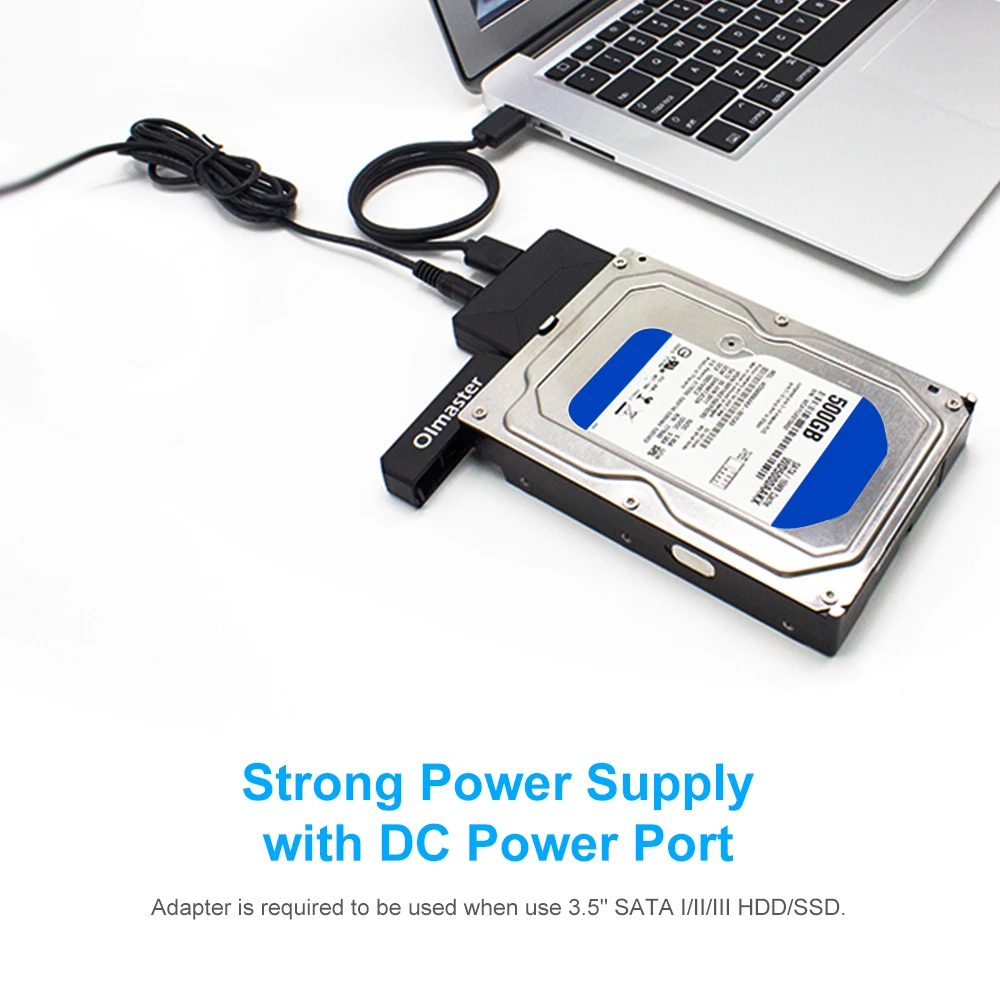 Festnight OImaster EB-0001BU3 2.5//3.5 SATA I//II//III to USB3.0 Adapter Hard Drive Box Converter for SSD HDD