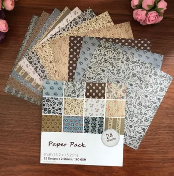 24pcs 6" Single-side Retro pattern creative paper craft art paper pack handmade scrapbooking kit set books
24pcs 6" Single-side Retro pattern creative paper craft art paper pack handmade scrapbooking kit set books