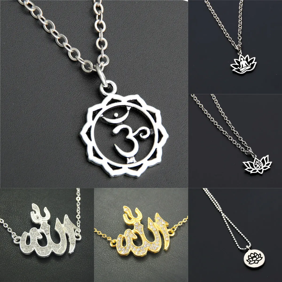1pc Silver/Gold Allah OM Charms Metal Yoga Pendant Necklace Diy Handmade Jewelry For Women
1pc Silver/Gold Allah OM Charms Metal Yoga Pendant Necklace Diy Handmade Jewelry For Women