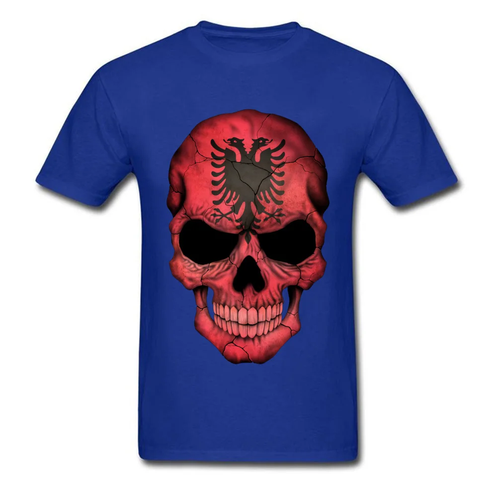 Albanian Flag Skull_blue