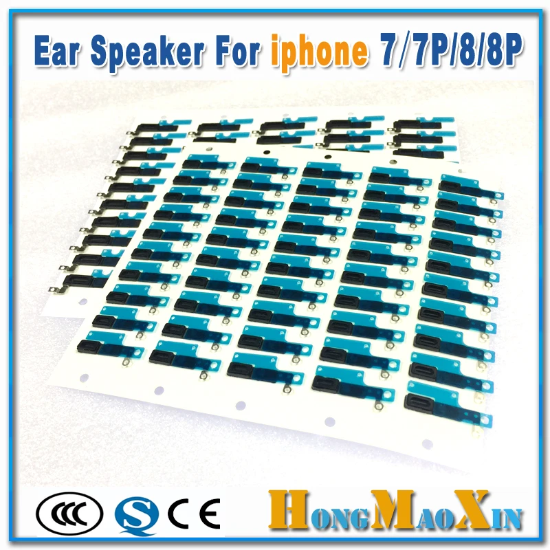 

100pcs OEM Inner Adhesive Earpiece Ear Speaker Anti Dust Screen Grill Mesh with Rubber Gasket for iPhone X 7G 8 8G plus 7P 6G 5s