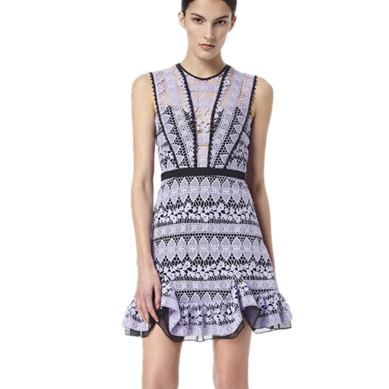 Self Portrait Dress 2019 Summer Ladies Viovet Party Dress Women Sleeveless Ruffle Fish tail Short Mini Lace Dress vestito donna
Self Portrait Dress 2019 Summer Ladies Viovet Party Dress Women Sleeveless Ruffle Fish tail Short Mini Lace Dress vestito donna