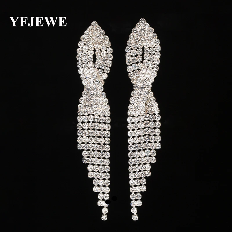YFJEWE Fashion New Design Crystal Water Drop Tassel Long Earrings Elegant Women Wedding Accessories for Bridal Jewelry E448
YFJEWE Fashion New Design Crystal Water Drop Tassel Long Earrings Elegant Women Wedding Accessories for Bridal Jewelry E448