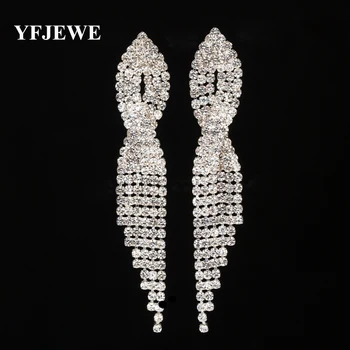YFJEWE Fashion New Design Crystal Water Drop Tassel Long Earrings Elegant Women Wedding Accessories for Bridal Jewelry E448
YFJEWE Fashion New Design Crystal Water Drop Tassel Long Earrings Elegant Women Wedding Accessories for Bridal Jewelry E448