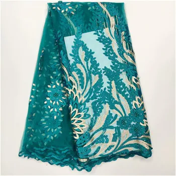 Latest African Tull Lace Fabrics High Quality 2019 Nigerian Net Lace Fabric With Green Beads Lace for Women Dress
Latest African Tull Lace Fabrics High Quality 2019 Nigerian Net Lace Fabric With Green Beads Lace for Women Dress