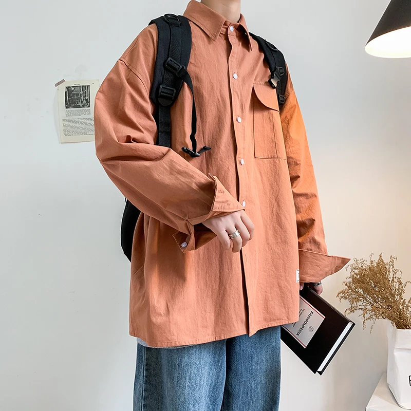 Autumn New Shirt Men Fashion Solid Color Casual Tooling Shirt Man Streetwear Wild Loose Long-sleeved Shirt Male Clothes M-2XL
Autumn New Shirt Men Fashion Solid Color Casual Tooling Shirt Man Streetwear Wild Loose Long-sleeved Shirt Male Clothes M-2XL