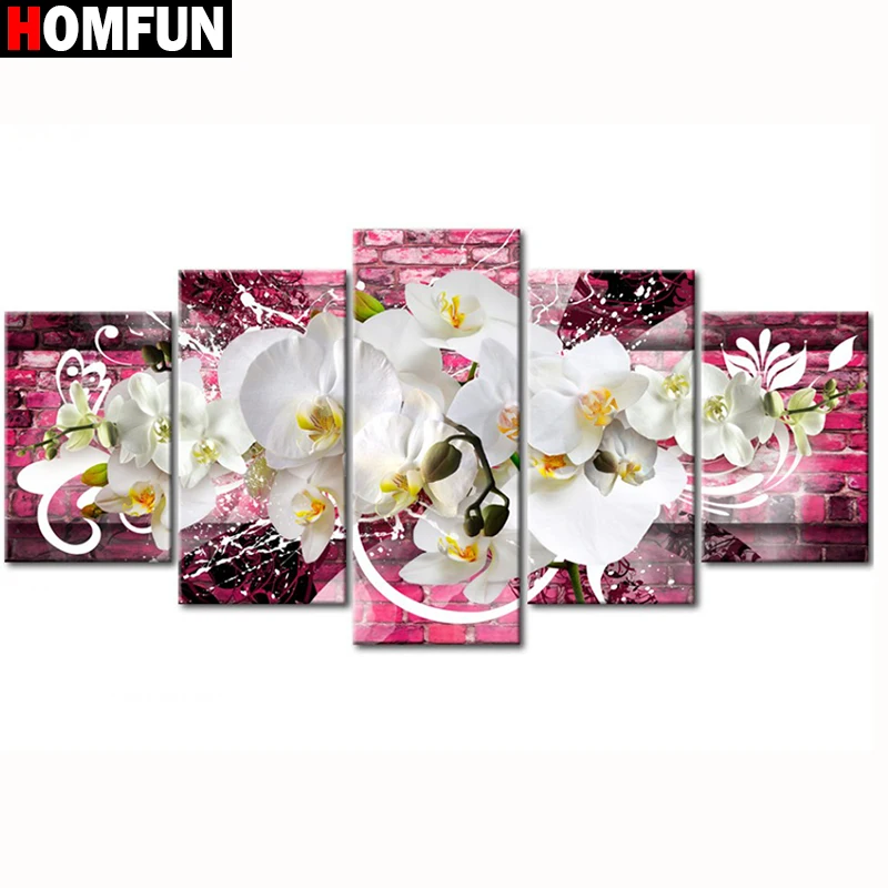 HOMFUN 5pcs Full Square/Round Drill 5D DIY Diamond Painting "Orchid peony lily" Multi-picture Combination Embroidery 5D Gift
HOMFUN 5pcs Full Square/Round Drill 5D DIY Diamond Painting "Orchid peony lily" Multi-picture Combination Embroidery 5D Gift