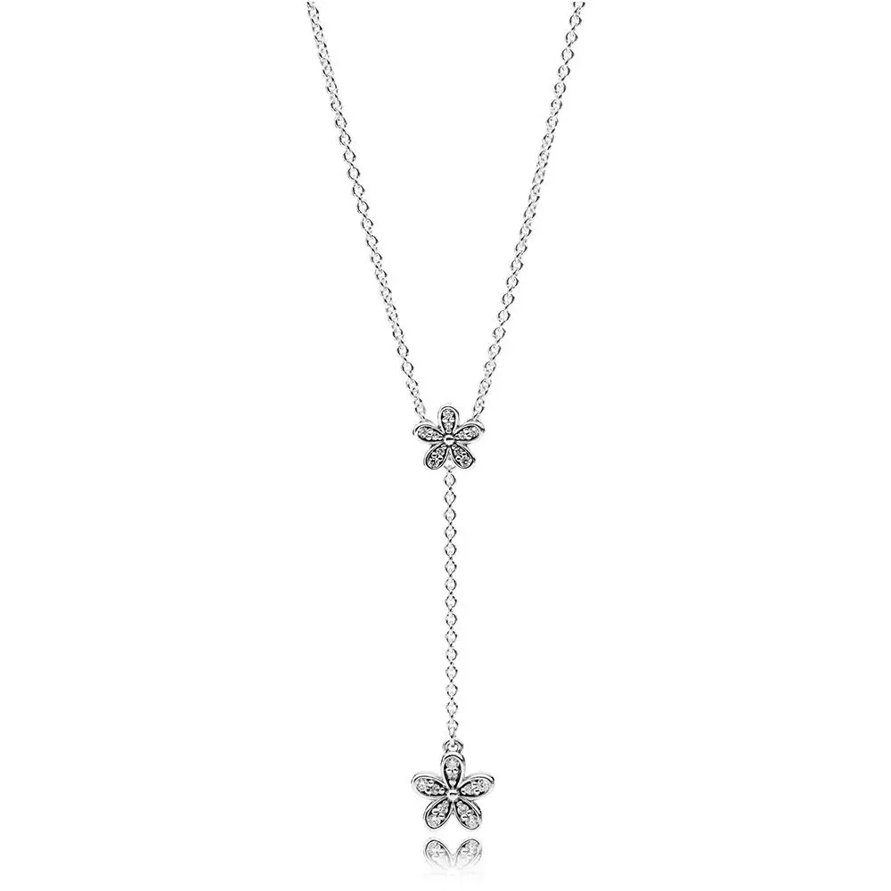 Real 925 Sterling Silver Dazzling Daisies Pandora Original Necklace With Clear CZ For Women Charm Bead Gift DIY Jewelry
Real 925 Sterling Silver Dazzling Daisies Pandora Original Necklace With Clear CZ For Women Charm Bead Gift DIY Jewelry