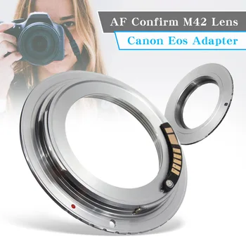 

AF III Electronic Confirm Chip Brass M42 Lens to for Canon EOS Mount Adapter Ring 60D 50D 40D 600D 550D 500D Digital SLR DSLR
