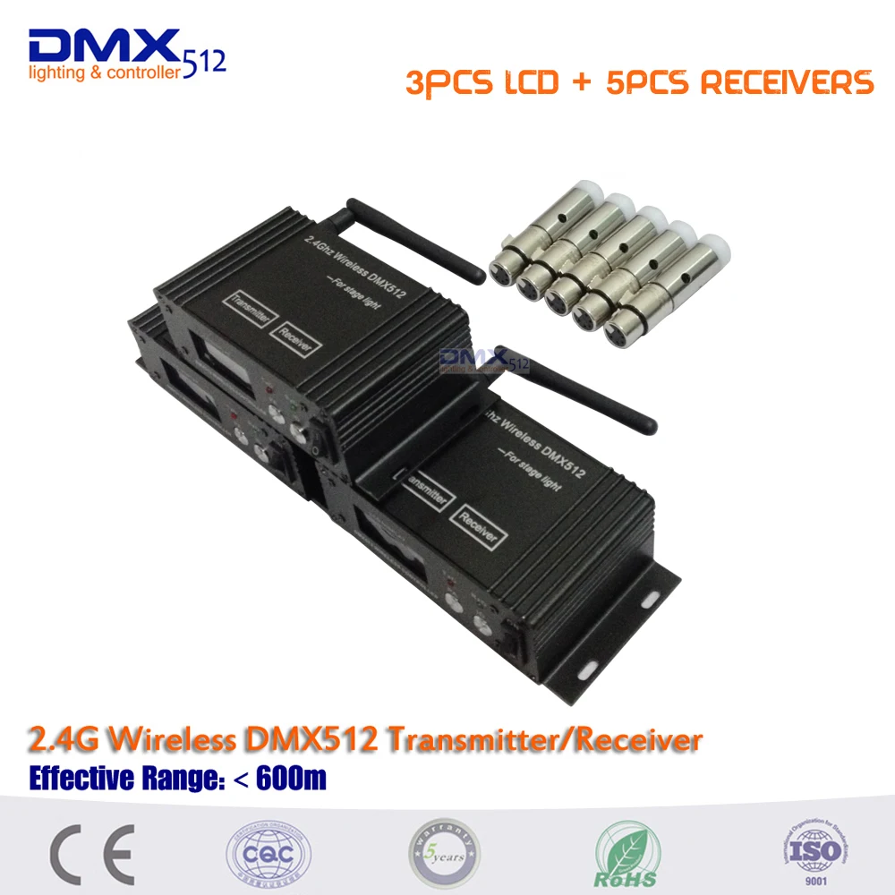DHL Free shipping 5pcs Female wireless DMX Receiver+ 3pcs 2.4G LCD Dmx 512 Wireless Receiver/Transmitter Lighting Controller
DHL Free shipping 5pcs Female wireless DMX Receiver+ 3pcs 2.4G LCD Dmx 512 Wireless Receiver/Transmitter Lighting Controller