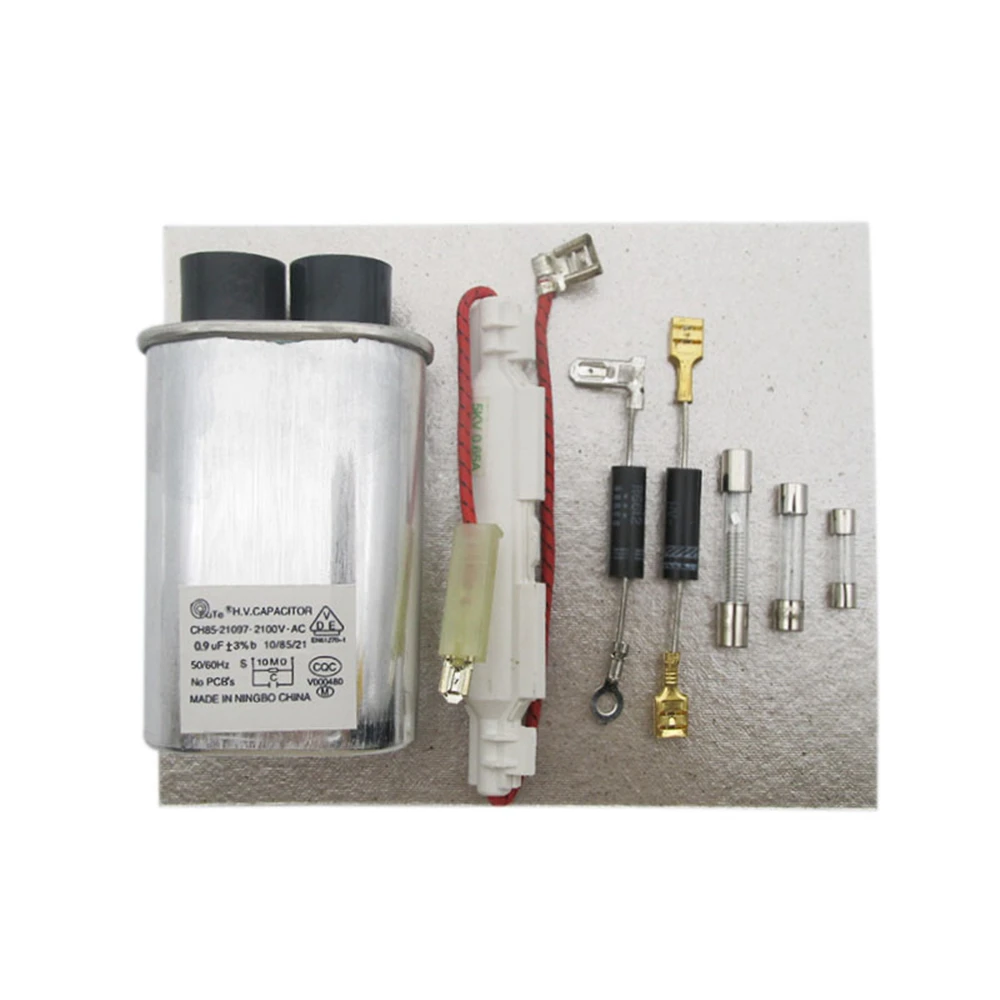 Standard Microwave Oven High Voltage Capacitor Power Fuse Bidirectional High Voltage Diode Mica Sheet Accessories 0.9 UF
Standard Microwave Oven High Voltage Capacitor Power Fuse Bidirectional High Voltage Diode Mica Sheet Accessories 0.9 UF