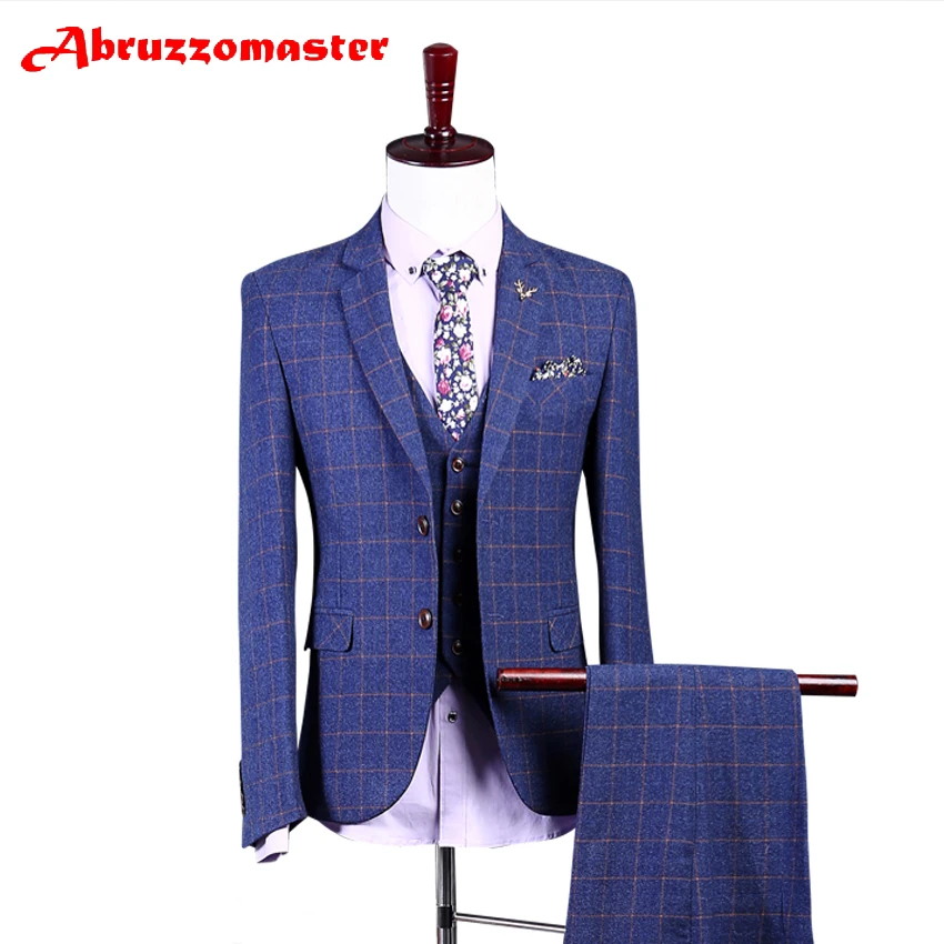 Tailored Man Suit Slim Fit Man Suit Damier Check Groom Tuxedos Groomsman Suit Worsted Wool Business Suit Jacket+pants+vest
Tailored Man Suit Slim Fit Man Suit Damier Check Groom Tuxedos Groomsman Suit Worsted Wool Business Suit Jacket+pants+vest