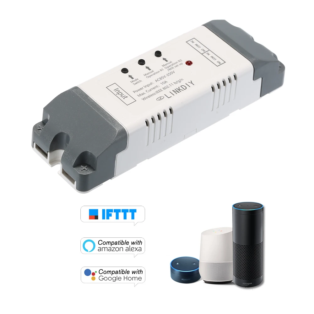 Universal Smart Wifi Switch Module Controller 2CH AC85-250V Wireless Switch Timer Phone APP Remote Control for Alexa Google Home
Universal Smart Wifi Switch Module Controller 2CH AC85-250V Wireless Switch Timer Phone APP Remote Control for Alexa Google Home