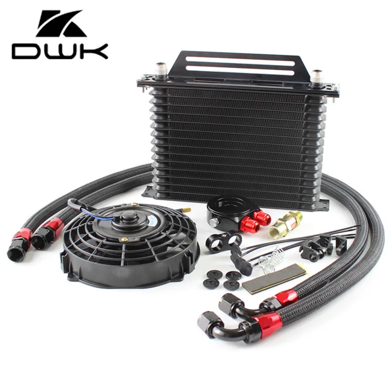 DWK-Universal 15 Row AN10 15Rows Oil Cooler Kits+Filter Adaptor Kits+Oil Cooler Bracket+7" Oil Cooler Fan OA-T15BK-01BK-SF
DWK-Universal 15 Row AN10 15Rows Oil Cooler Kits+Filter Adaptor Kits+Oil Cooler Bracket+7" Oil Cooler Fan OA-T15BK-01BK-SF