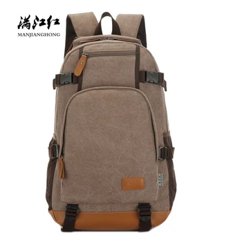 Fashion Men Laptop Backpack 14 Inch Canvas Backpack Travel Bag Patchwork Leather School Backpacks Large Travel Rucksack Men 1266
Fashion Men Laptop Backpack 14 Inch Canvas Backpack Travel Bag Patchwork Leather School Backpacks Large Travel Rucksack Men 1266