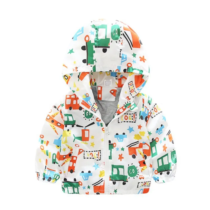 CROAL CHERIE 80-130cm Cotton Jacket For Kids Boys Windbreaker Cartoon Car Printing 2018 Spring Children Coat Gilrs Clothes (4)