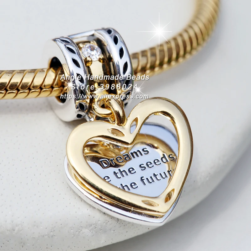 Fashion Jewelry 2018 Autumn Shine Collection Seeds of the Future Dangle Golden Overlay Sterling Silver Charms Fit DIY Bracelets
Fashion Jewelry 2018 Autumn Shine Collection Seeds of the Future Dangle Golden Overlay Sterling Silver Charms Fit DIY Bracelets