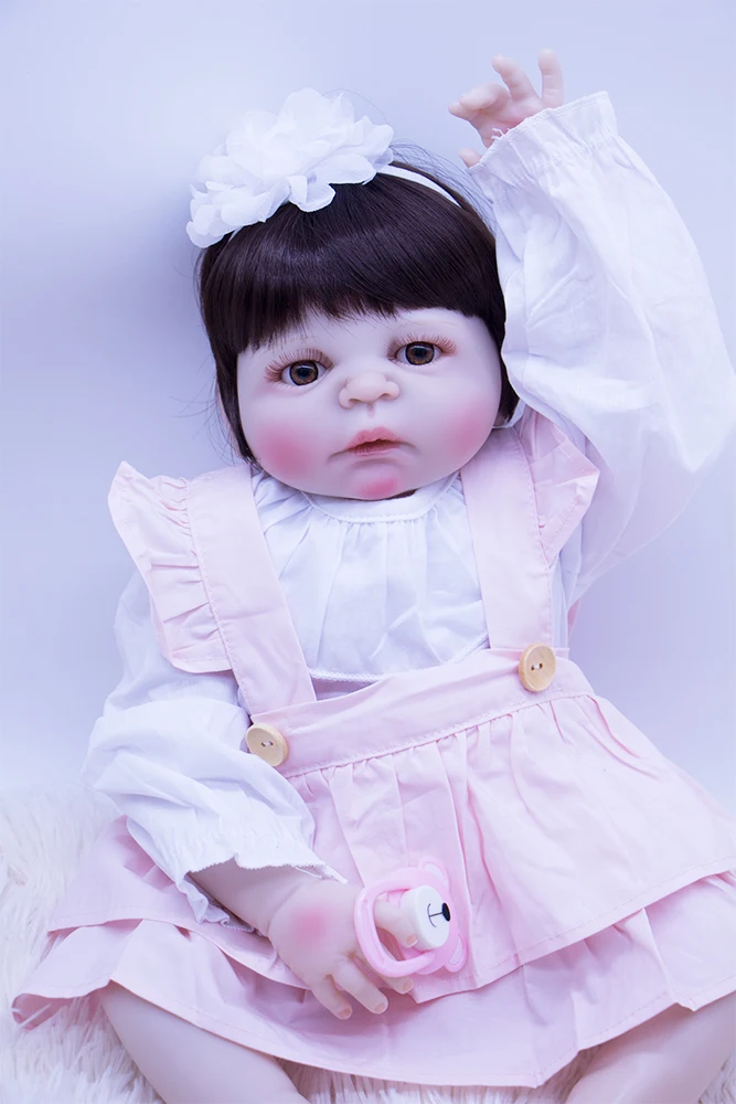 artist handmade Silicone Reborn Baby Doll Toys For Girls 55cm brown eyes Newborn Princess Babies Doll bebe Gift Children DIY TOY
artist handmade Silicone Reborn Baby Doll Toys For Girls 55cm brown eyes Newborn Princess Babies Doll bebe Gift Children DIY TOY