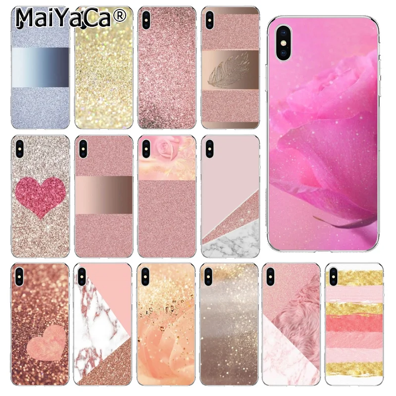 MaiYaCa Gold Pink rose Glitter New Arrived High Quality phone case for iPhone 5 5S SE 6 6S Plus 7 8 XR X XS MAX Coque Shell
MaiYaCa Gold Pink rose Glitter New Arrived High Quality phone case for iPhone 5 5S SE 6 6S Plus 7 8 XR X XS MAX Coque Shell