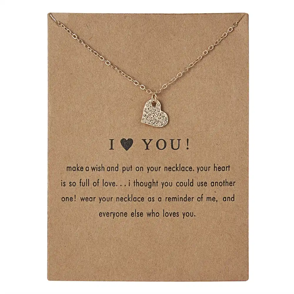 i love u simple starry sky wish message card gold silver short
