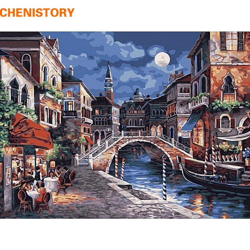 CHENISTORY Traditional Moonlight Town DIY Painting By Numbers Kit Acrylic Paint By Yourselve With Frame For Unique Wall Gift
CHENISTORY Traditional Moonlight Town DIY Painting By Numbers Kit Acrylic Paint By Yourselve With Frame For Unique Wall Gift