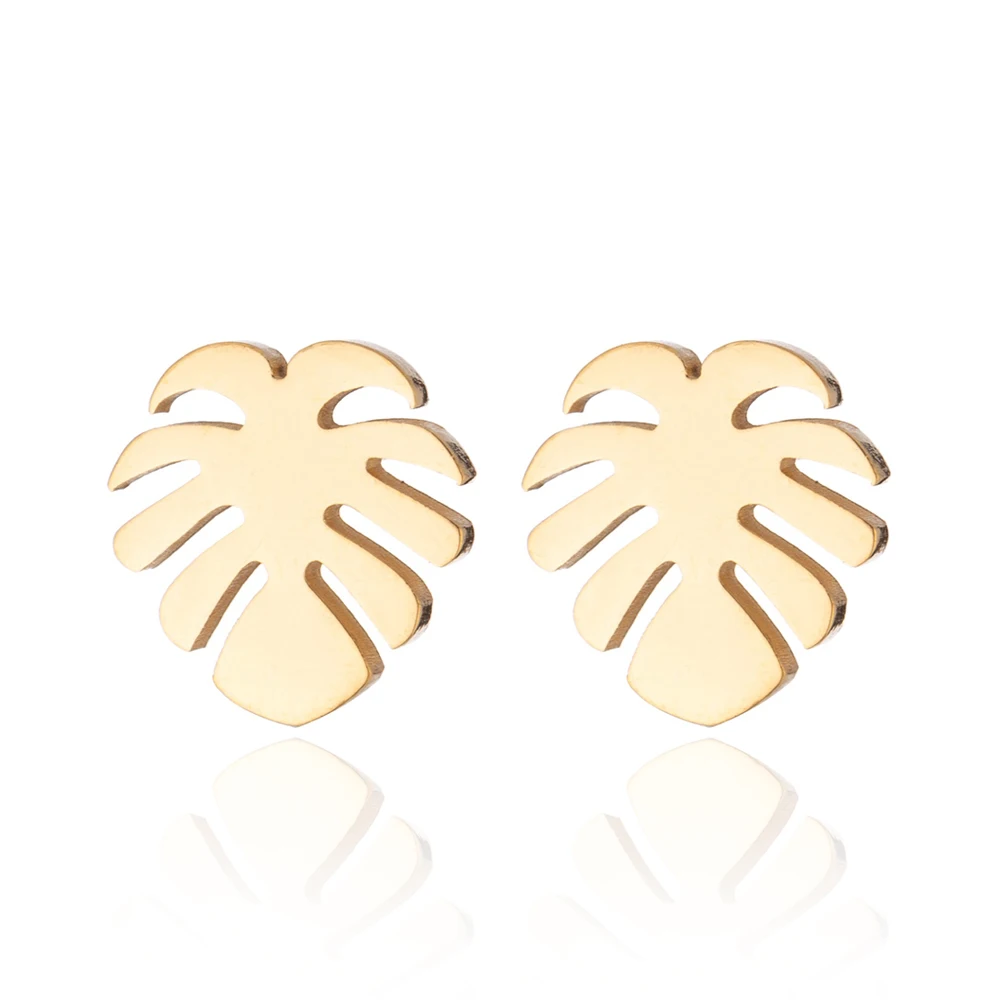 Bohemian Hollow Palm Leaf Stud Earrings Stainless Steel Fashion Jewelry for Women Unique Leaf Plant Earings New Year Gift
Bohemian Hollow Palm Leaf Stud Earrings Stainless Steel Fashion Jewelry for Women Unique Leaf Plant Earings New Year Gift