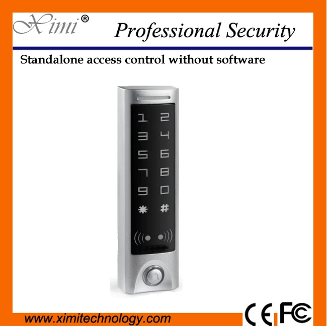 Hot sale IP65 waterproof smart card access control with touch keypad M08T 125khz RFID card reader