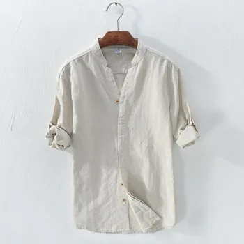 PADEGAO linen Chinese style men shirt stand collar long sleeve top blouse shirt men casual cotton solid camisa masculina chemise
PADEGAO linen Chinese style men shirt stand collar long sleeve top blouse shirt men casual cotton solid camisa masculina chemise