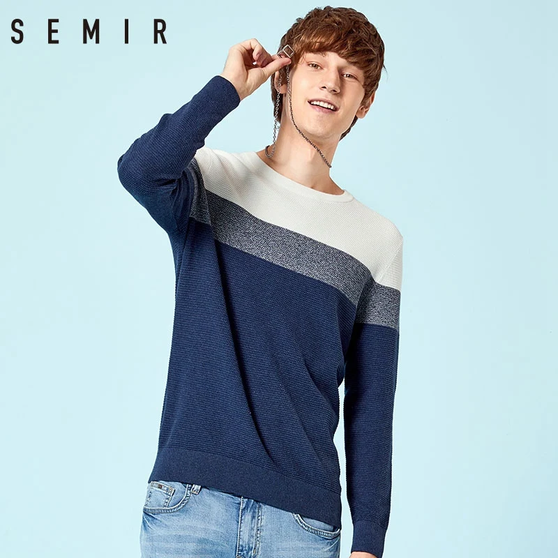 SEMIR Sweater Male Korean Men Round Neck Striped Color Knitted Sweater Fresh Youth Fashion Stripes Multicolor Tops Clothes
SEMIR Sweater Male Korean Men Round Neck Striped Color Knitted Sweater Fresh Youth Fashion Stripes Multicolor Tops Clothes